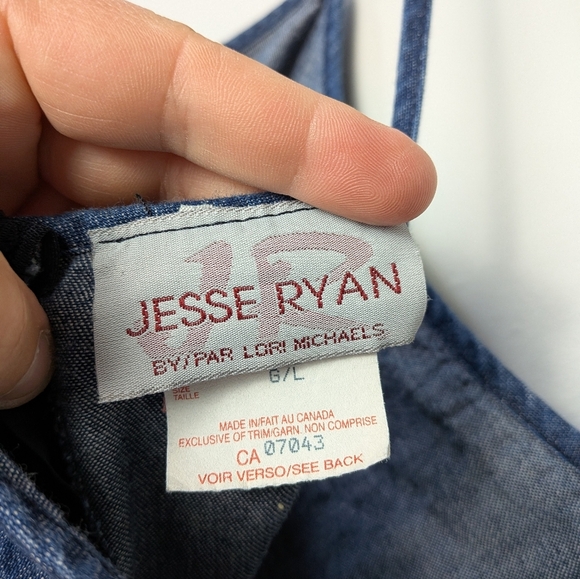 Y2K 2000 Vintage Jesse Ryan Denim Mini Dress Size Large Made In Canada - Picture 7 of 11